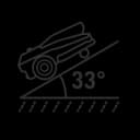 Maksimalus nuolydis iki 33° (65%)